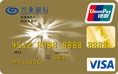 兴业银行VISA标准双币信用卡 金卡